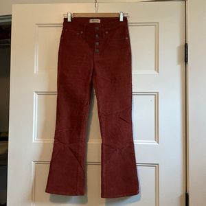 Madewell Cali Demi-boot Corduroy pant size 24